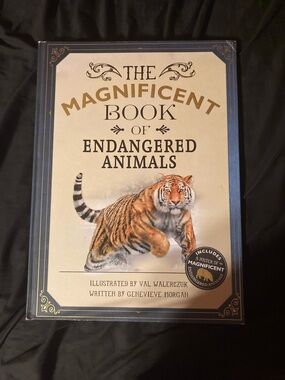 The Magnificent Book of Endangered Animals - Cream and Blue Hardcover